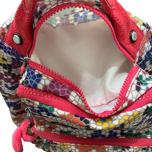 Kipling Laptop Computer Backpack Challenger Mosaic Pattern Pink Gorilla & Trim main image 10